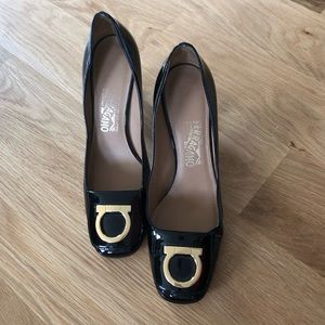 Salvatore Ferragamo Patent Leather Heeled Pumps